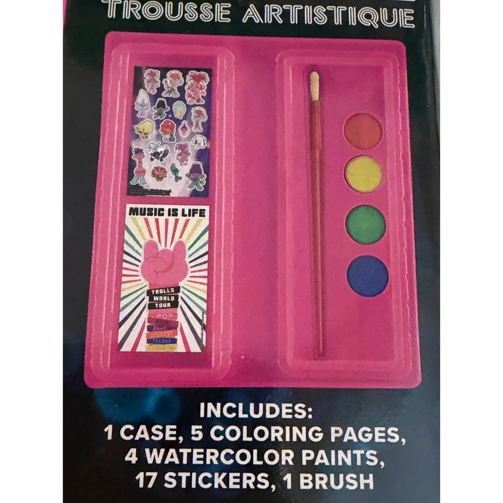 DreamWorks Trolls World Tour Art Kit and 24 Count Crayon Set Bundle New